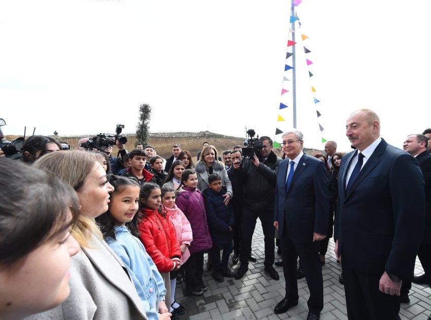 President Ilham Aliyev, President Kassym-Jomart Tokayev attend opening ceremony of Kurmangazy Children's Creativity Center in Fuzuli (PHOTO/VIDEO)