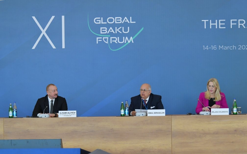 President Ilham Aliyev attends XI Global Baku Forum (PHOTO/VIDEO)