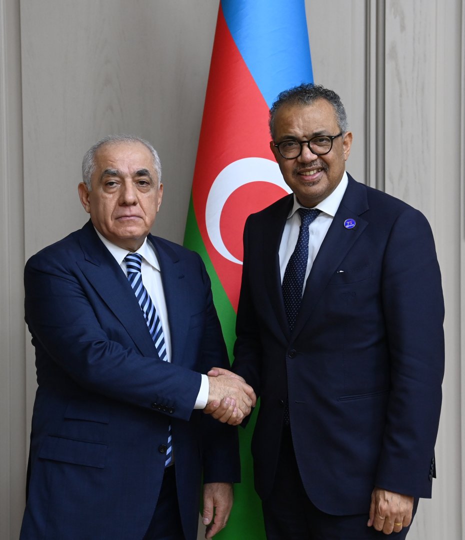 Azerbaijani PM holds discussions with WHO Director-General (PHOTO)