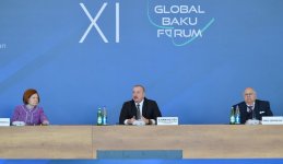 President Ilham Aliyev attends XI Global Baku Forum (PHOTO/VIDEO)