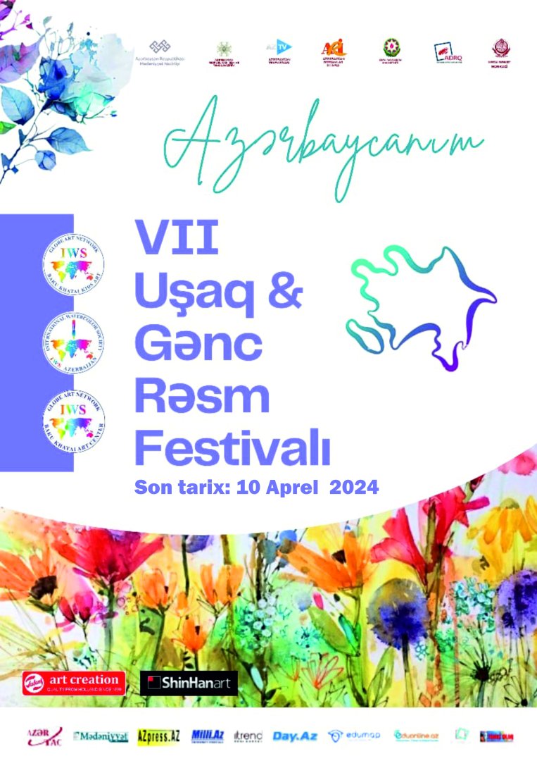 “Azərbaycanım” Beynəlxalq VII Uşaq və Gənc Rəsm Festivalına start verilir