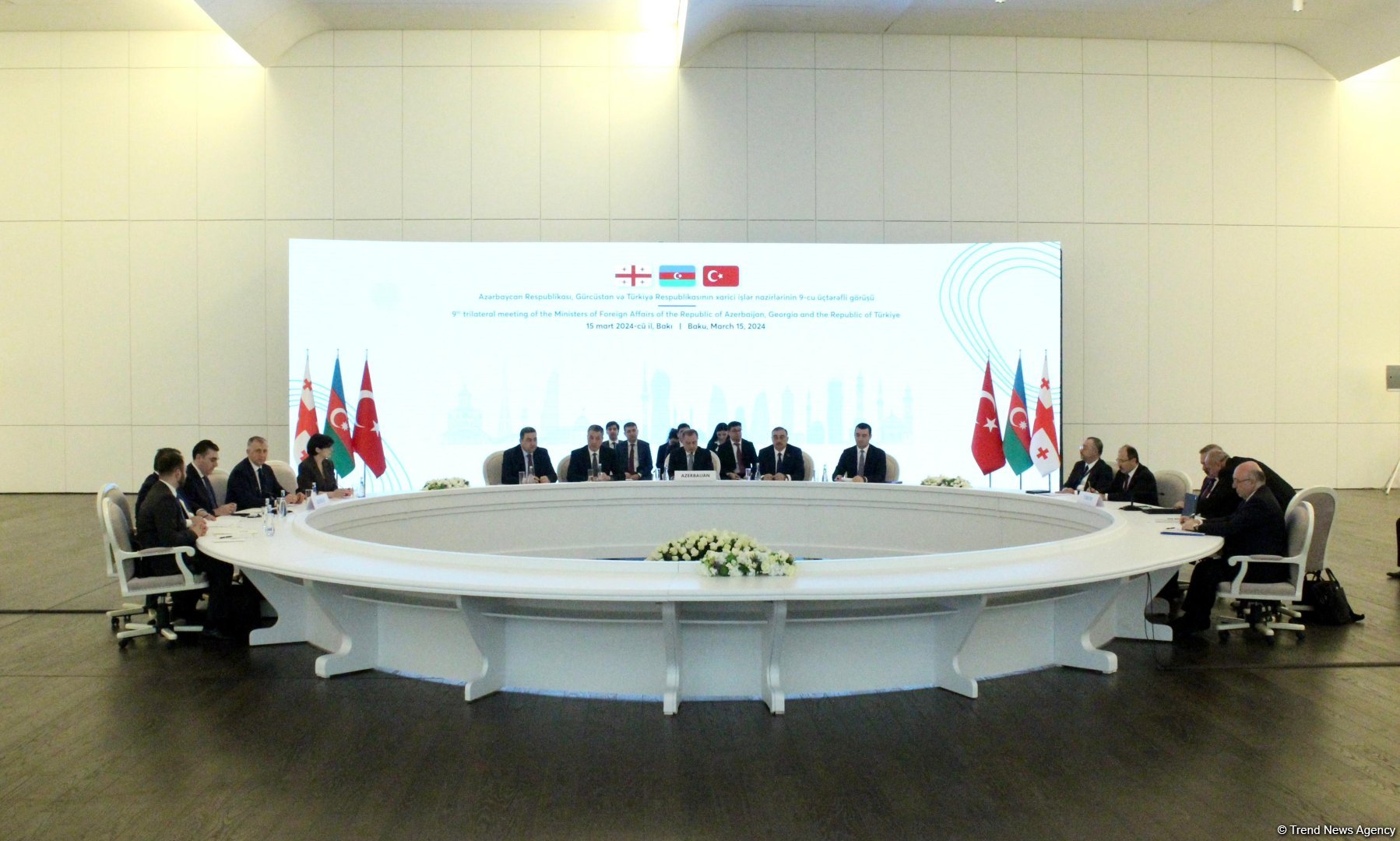 Baku hosts ninth trilateral meeting of FMs of Azerbaijan, Türkiye, and Georgia (PHOTO)