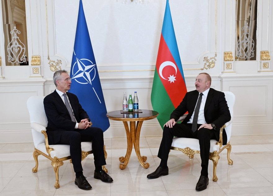 Состоялась встреча Президента Ильхама Алиева с генеральным секретарем НАТО один на один (ФОТО/ВИДЕО)