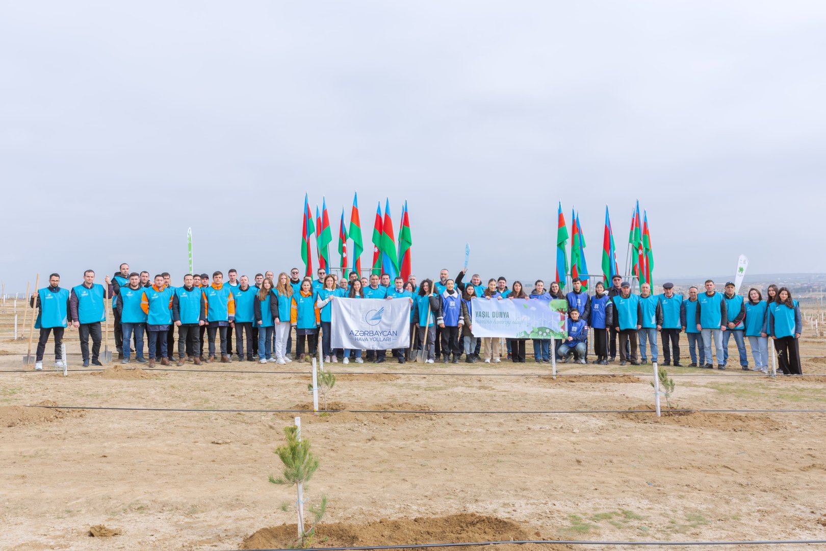AZAL Staff Plants Over 600 Trees in Support of the "Green World Solidarity Year" (PHOTO/VIDEO)