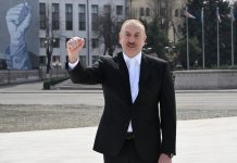 President Ilham Aliyev lit Novruz bonfire in Khankendi, congratulated Azerbaijani people on occasion of holiday (PHOTO/VIDEO)