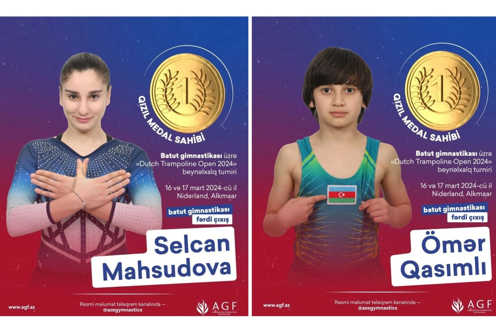 Азербайджанские гимнасты пополнили копилку наград на Международном турнире в Нидерландах (ФОТО)