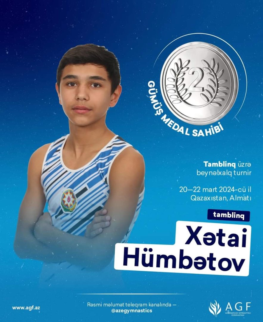 Azerbaijani gymnasts win medals at international tumbling tournament in Kazakhstan (PHOTO)