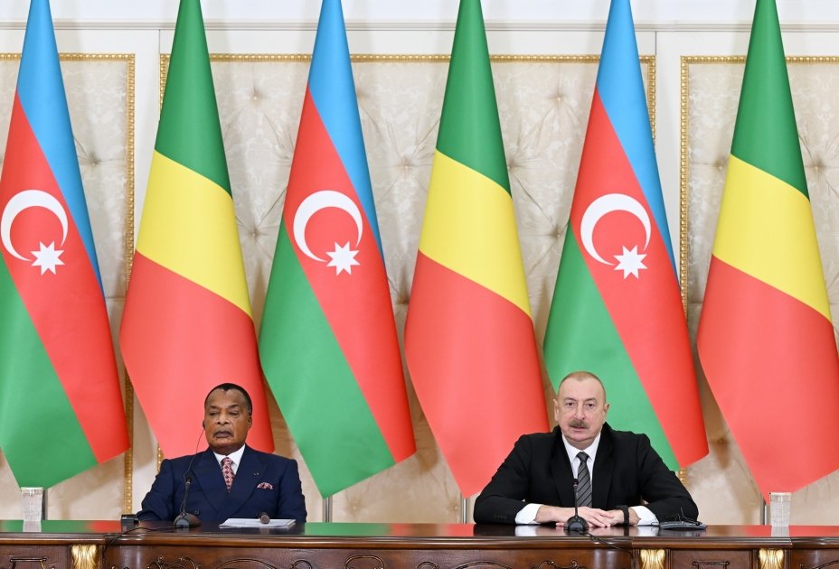 President Ilham Aliyev, President Denis Sassou Nguesso make press statements (PHOTO/VIDEO)