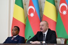 President Ilham Aliyev, President Denis Sassou Nguesso make press statements (PHOTO/VIDEO)