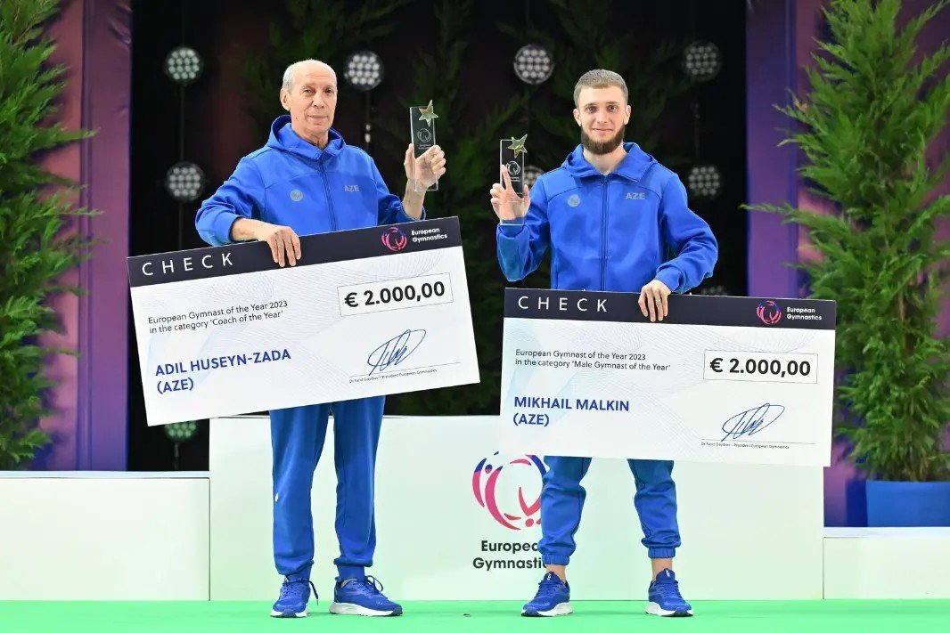 Лучшие в Европе: Азербайджанские тренер и гимнаст удостоены наград