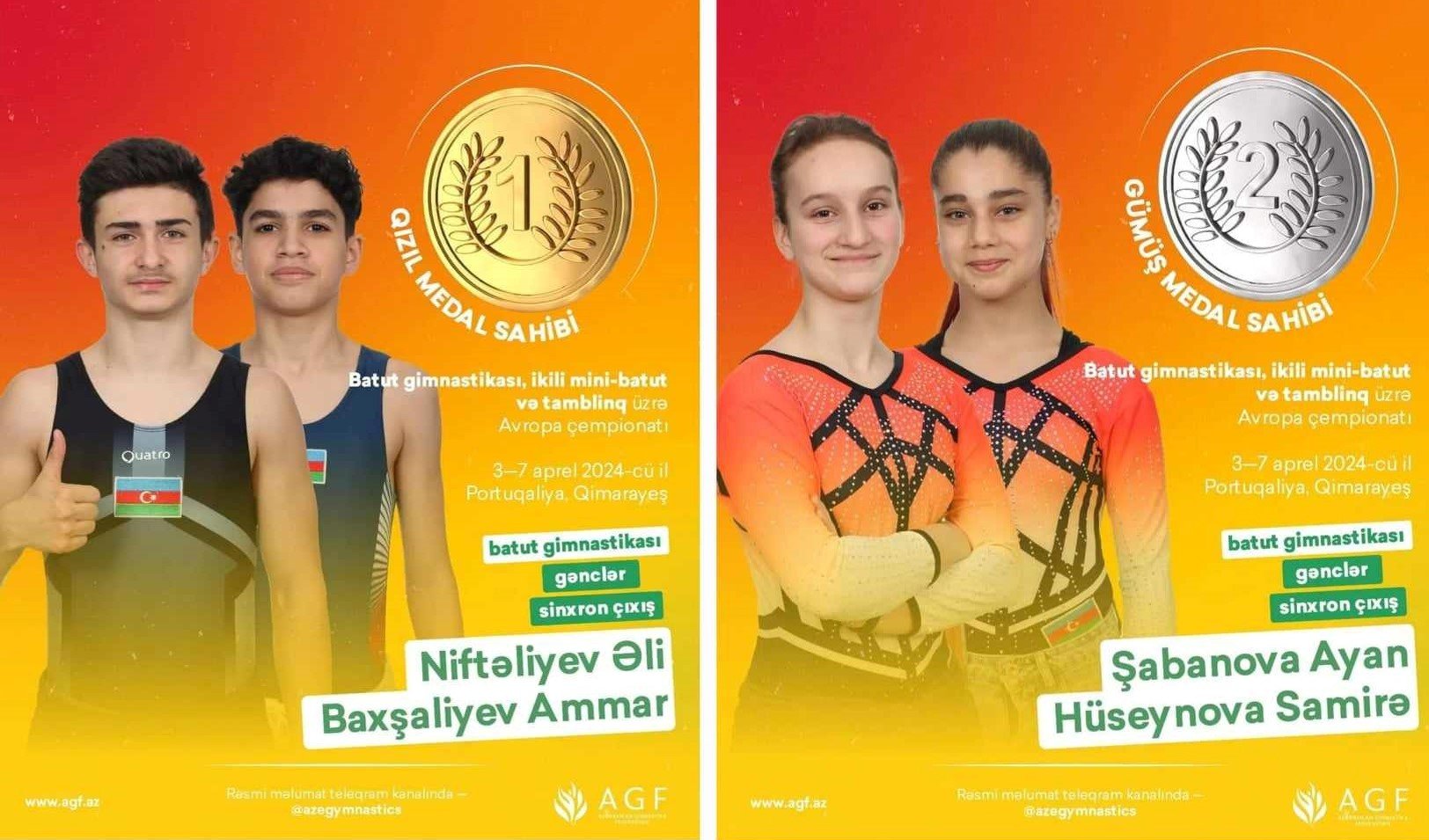 Азербайджанские гимнасты завоевали "золото" и "серебро" чемпионата Европы