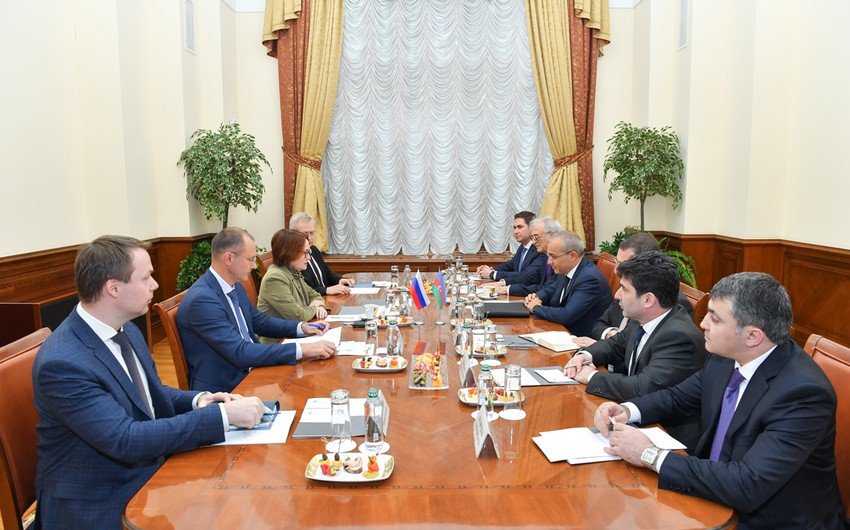 Azerbaijani economy minister holds working meetings in Russia (PHOTO)