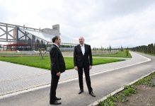 Президент Ильхам Алиев ознакомился со строительством Экологического паркового комплекса в городе Гянджа (ФОТО)
