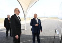 Президент Ильхам Алиев принял участие в открытии автомобильной дороги в Гаджигабульском районе (ВИДЕО/ФОТО)