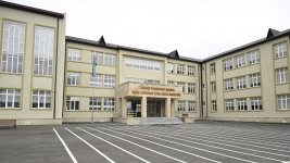 Президент Ильхам Алиев принял участие в открытии нового здания полной средней школы поселка Бум Габалинского района (ФОТО)
