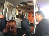 Injured as result of mine explosion in Aghdam taken to Barda Central District Hospital (PHOTO)