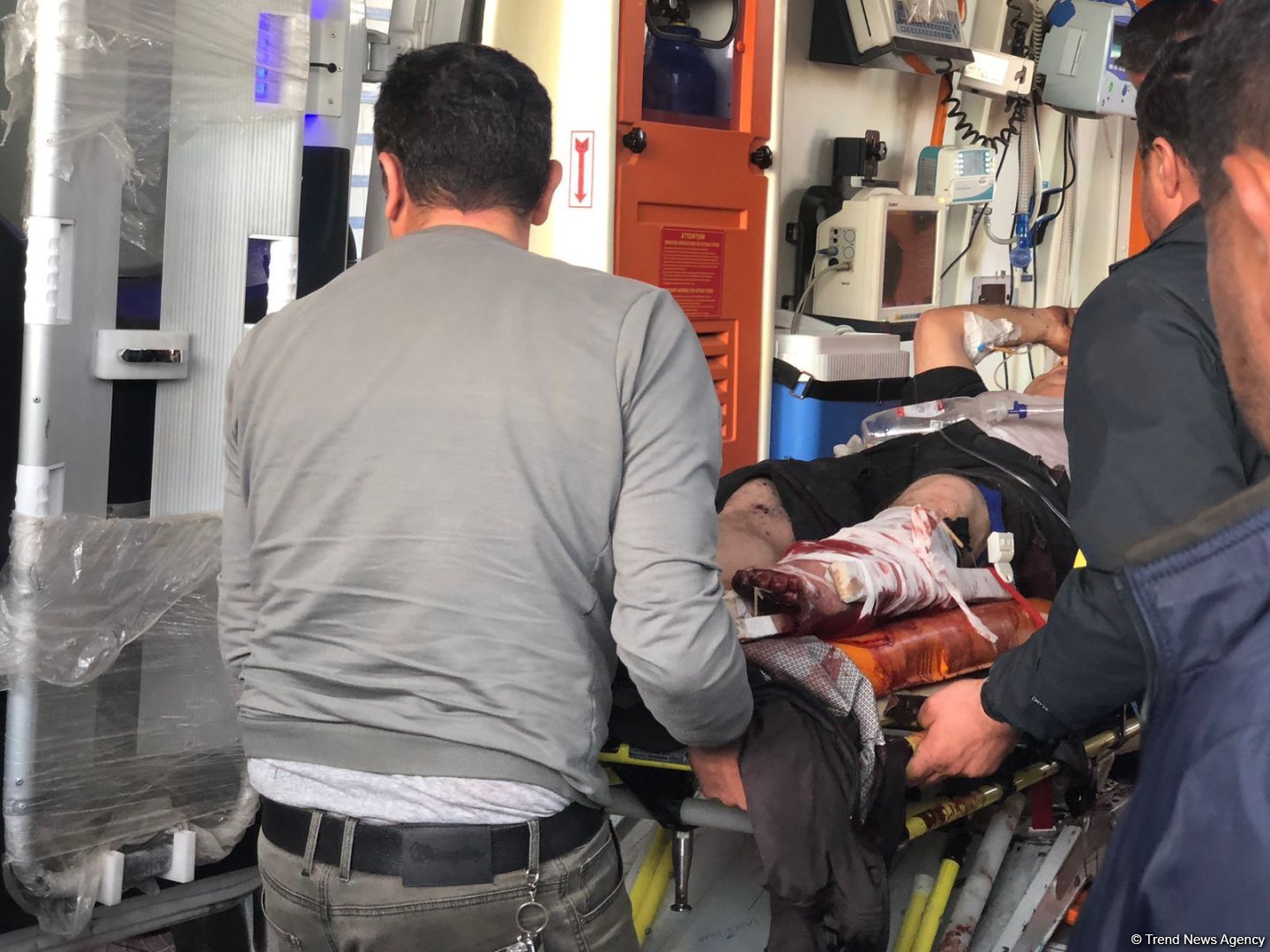 Injured as result of mine explosion in Aghdam taken to Barda Central District Hospital (PHOTO)