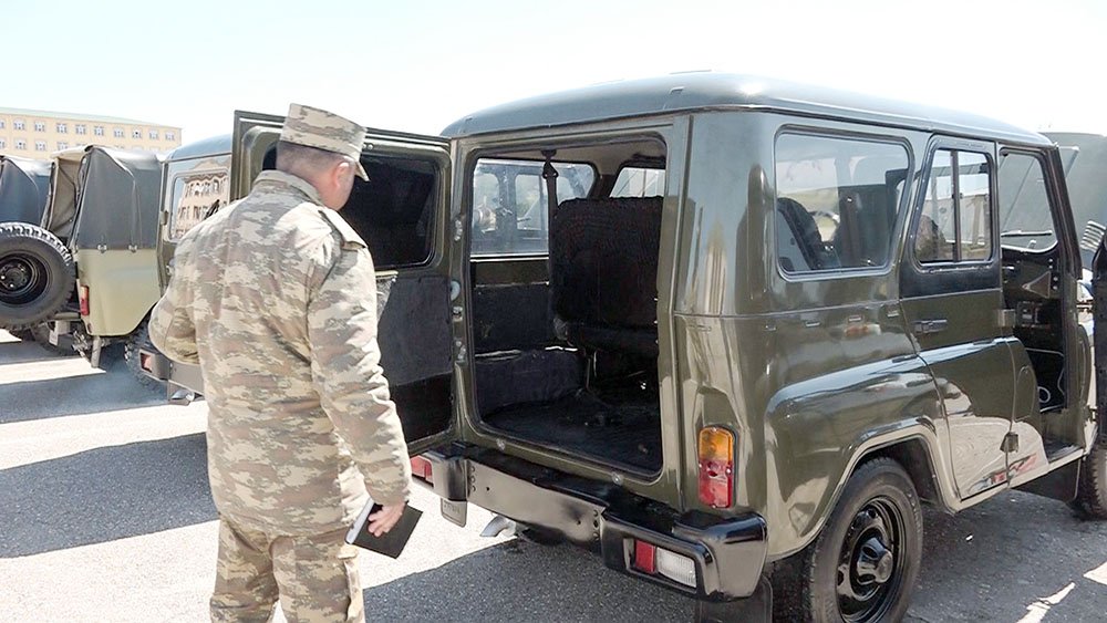 Azerbaijan's Combined Arms Army conducts technical inspection of auto vehicles (PHOTO)