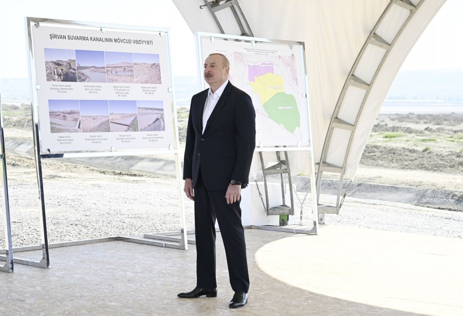 After Shirvan irrigation canal has been put into operation, Lake Hajigabul will also be filled - President Ilham Aliyev