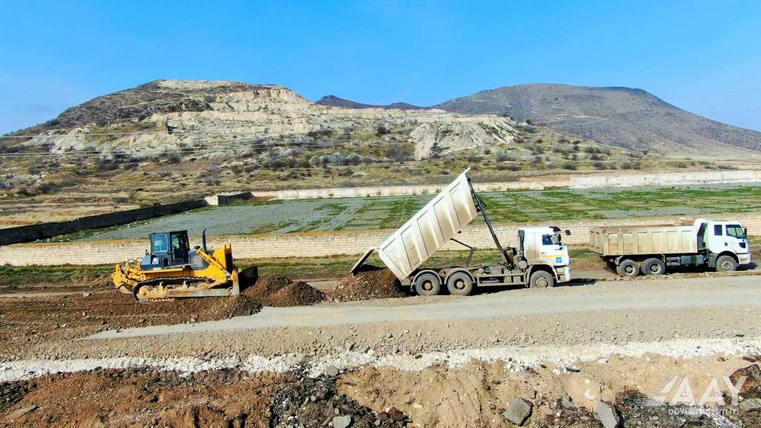 Началось строительство автодороги Агдере-Агдам (ФОТО)