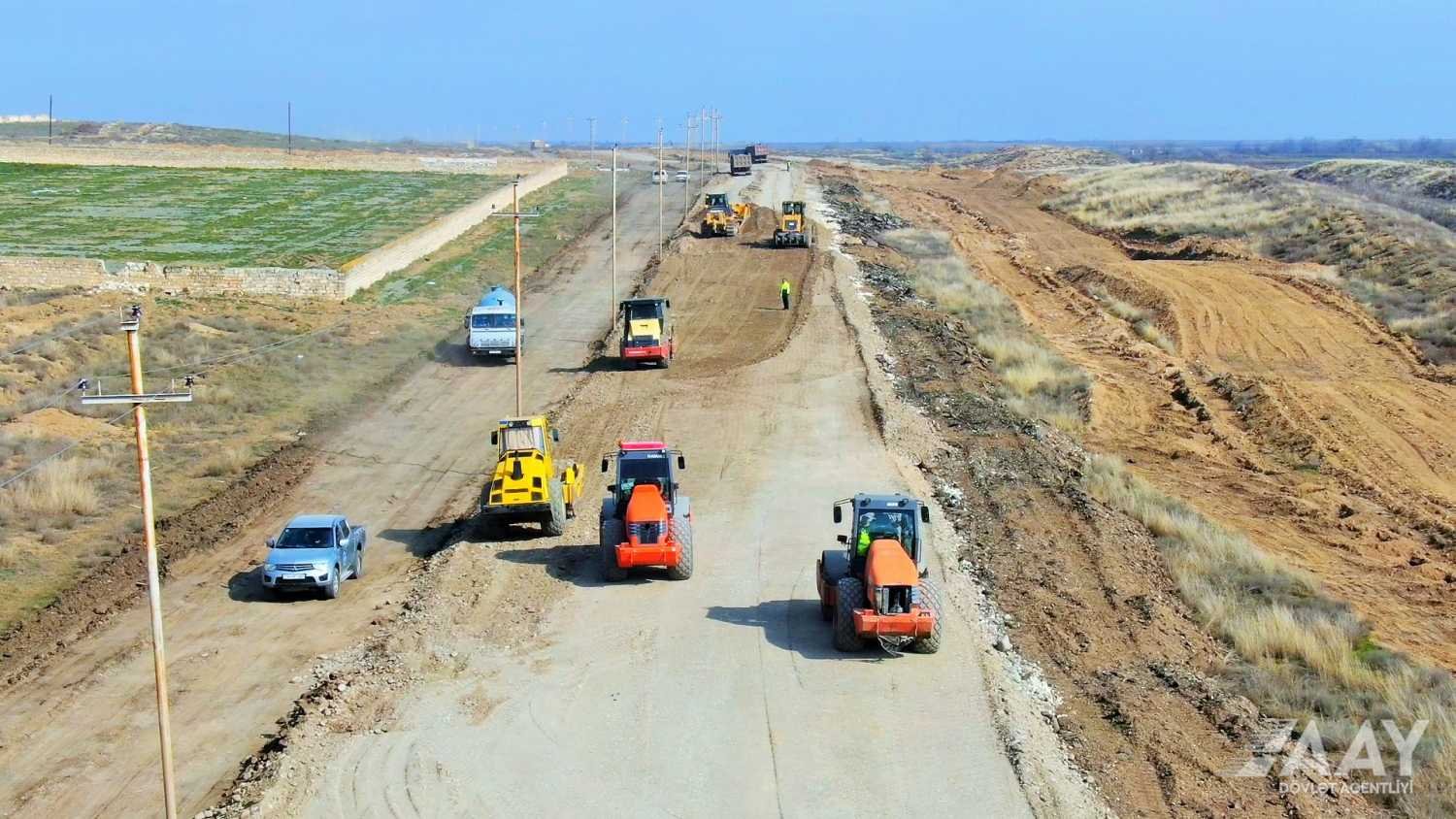 Началось строительство автодороги Агдере-Агдам (ФОТО)