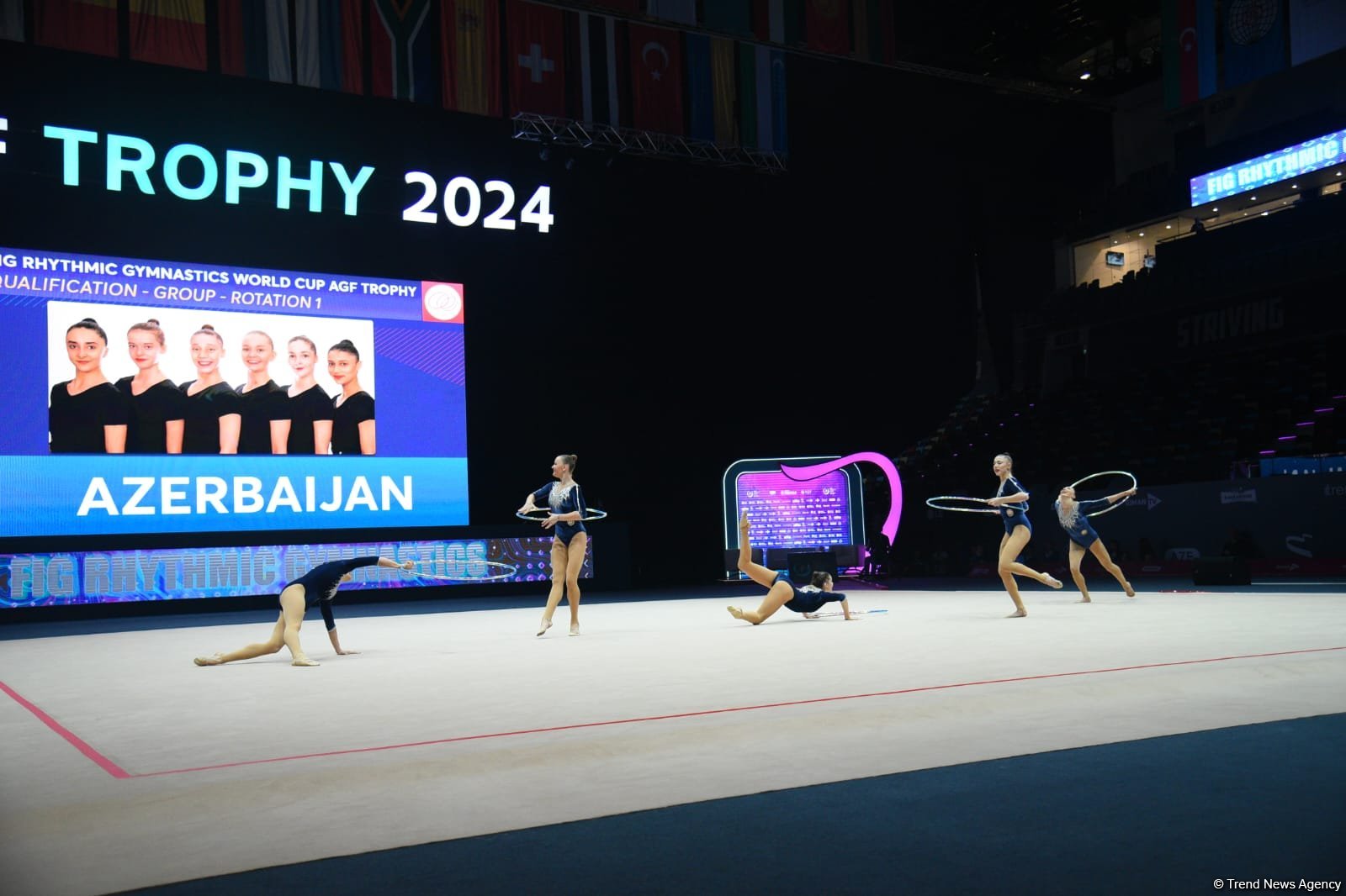 Команда Азербайджана вышла в финал Кубка мира по художественной гимнастике в Баку (ФОТО)