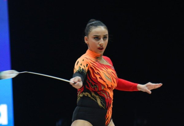 Зохра Агамирова вышла в еще один финал Кубка мира по художественной гимнастике в Баку (ФОТО)