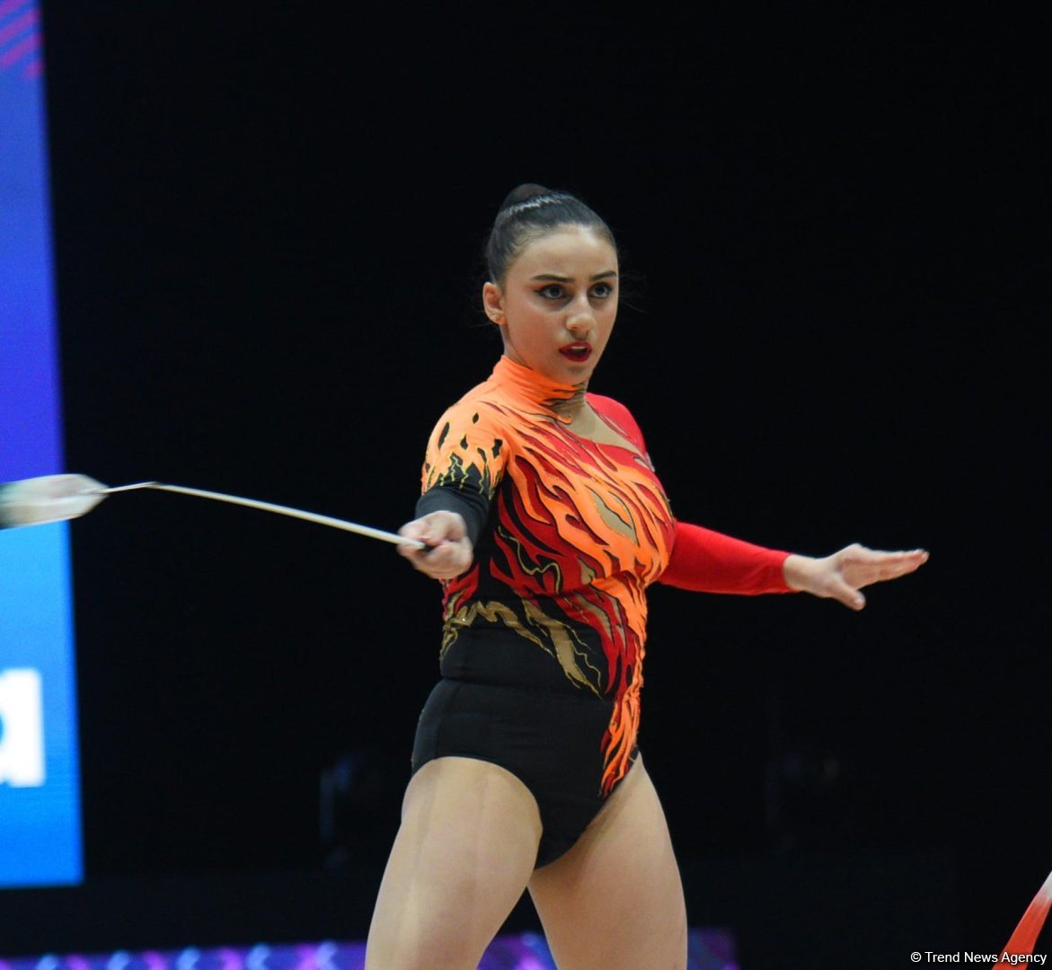 Зохра Агамирова вышла в еще один финал Кубка мира по художественной гимнастике в Баку (ФОТО)
