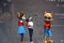 В рамках Кубка мира по художественной гимнастике в Баку вручена награда "AGF Trophy" (ФОТО)