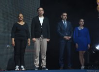 В Баку состоялась церемония награждения победителей и призеров Кубка мира по художественной гимнастике (ФОТО)