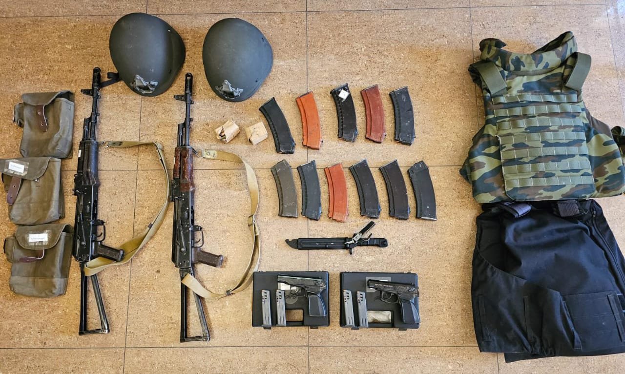 Weapons and ammunition found in Azerbaijan's Aghdara