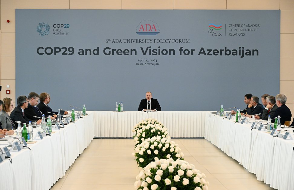 Президент Ильхам Алиев принимает участие в международном форуме на тему «СОР29 и Зеленое видение для Азербайджана» (ПРЯМАЯ ТРАНСЛЯЦИЯ/ФОТО)