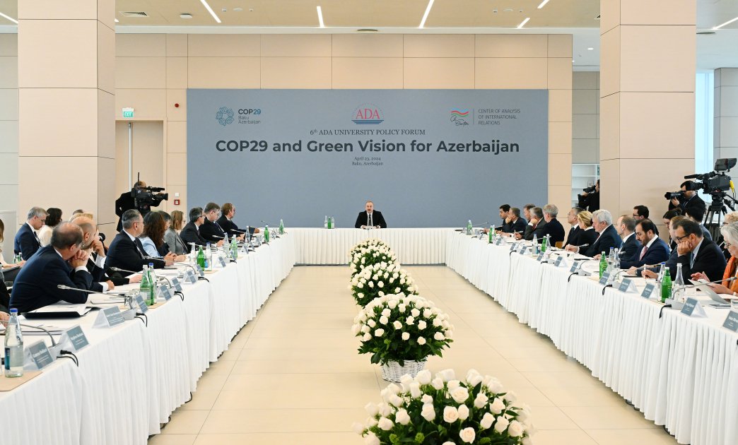 Президент Ильхам Алиев принял участие в международном форуме на тему «СОР29 и Зеленое видение для Азербайджана» (ФОТО/ВИДЕО)
