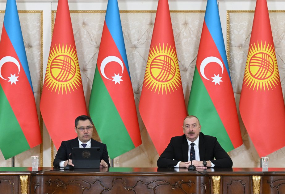 President Ilham Aliyev, President Sadyr Zhaparov make press statements (PHOTO/VIDEO)