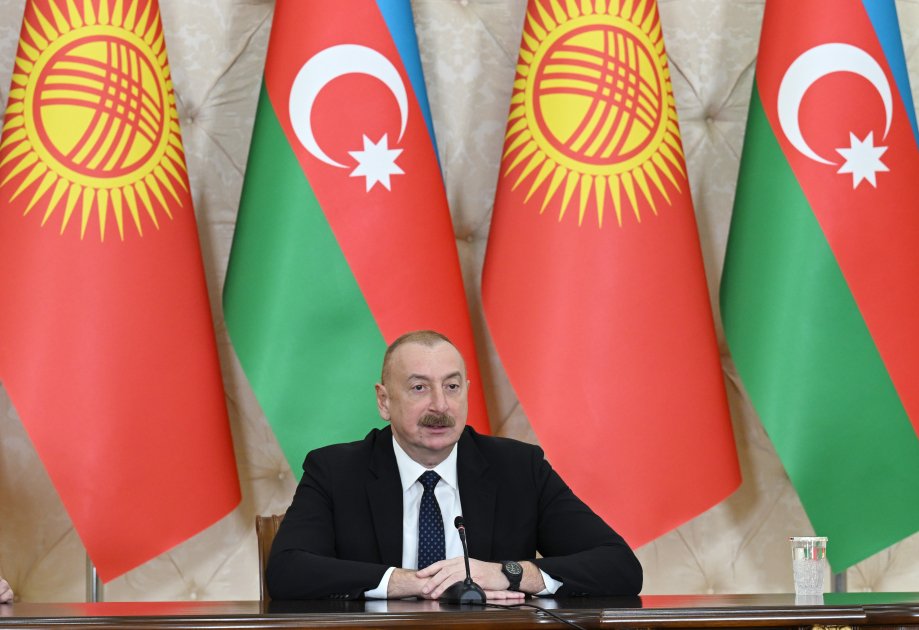 President Ilham Aliyev, President Sadyr Zhaparov make press statements (PHOTO/VIDEO)