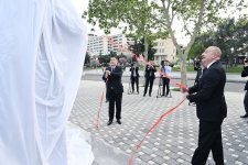 President Ilham Aliyev, President Sadyr Zhaparov attend unveiling ceremony of monument to Chingiz Aitmatov in Baku (PHOTO)