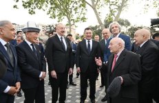 President Ilham Aliyev, President Sadyr Zhaparov attend unveiling ceremony of monument to Chingiz Aitmatov in Baku (PHOTO)