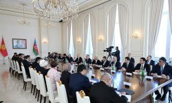 Президент Ильхам Алиев и Президент Садыр Жапаров приняли участие во II заседании Межгосударственного совета Азербайджана и Кыргызстана (ФОТО)
