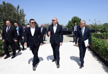 President Ilham Aliyev, President Sadyr Zhaparov attend opening of Aghdam Juma Mosque after restoration (PHOTO/VIDEO)