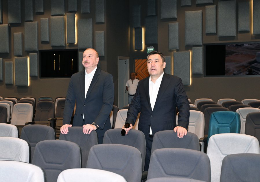 Azərbaycan və Qırğızıstan Prezidentləri Ağdam Konfrans Mərkəzi ilə tanış olublar (FOTO/VİDEO) (YENİLƏNİB)