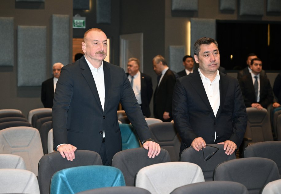 President Ilham Aliyev, President Sadyr Zhaparov visit Aghdam Conference Center (PHOTO/VIDEO)
