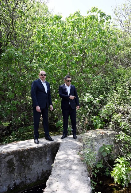 Prezidentlər İlham Əliyev və Sadır Japarov Ağdamda Şahbulaq qalasında olublar (FOTO/VİDEO) (YENİLƏNİB)