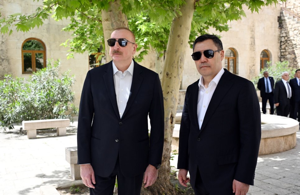 Prezidentlər İlham Əliyev və Sadır Japarov Ağdamda Şahbulaq qalasında olublar (FOTO) (YENİLƏNİB)
