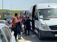 Очередная группа бывших вынужденных переселенцев прибыла в город Физули (ФОТО)