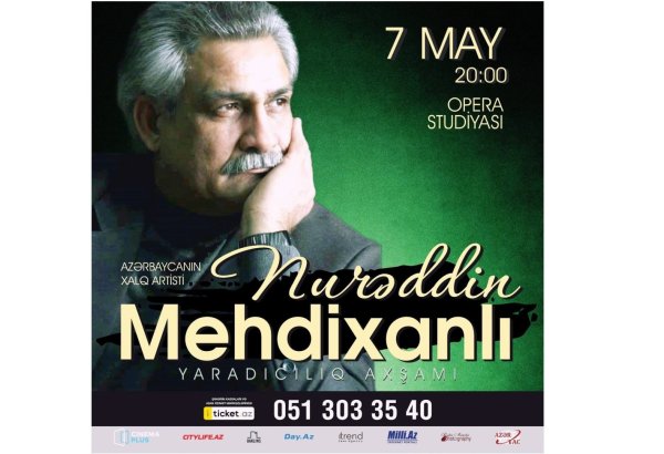 В Баку состоится творческий вечер народного артиста Нуреддина Мехтиханлы