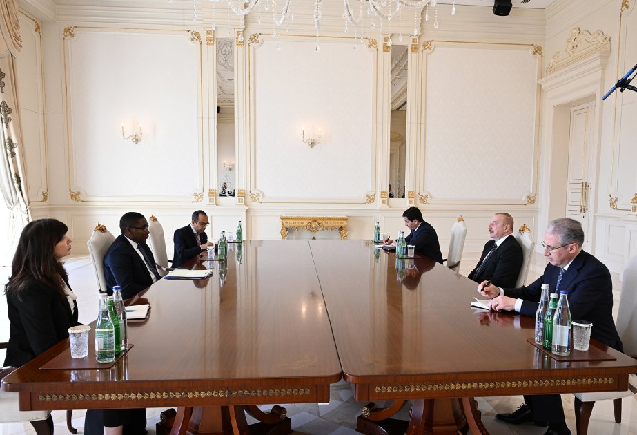 Президент Ильхам Алиев принял специального советника генерального секретаря ООН (ВИДЕО)
