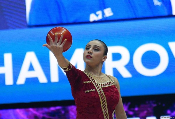 Зохра Агамирова уступила Софии Раффаэли в четвертьфинале Кубка Европы по художественной гимнастике в Баку