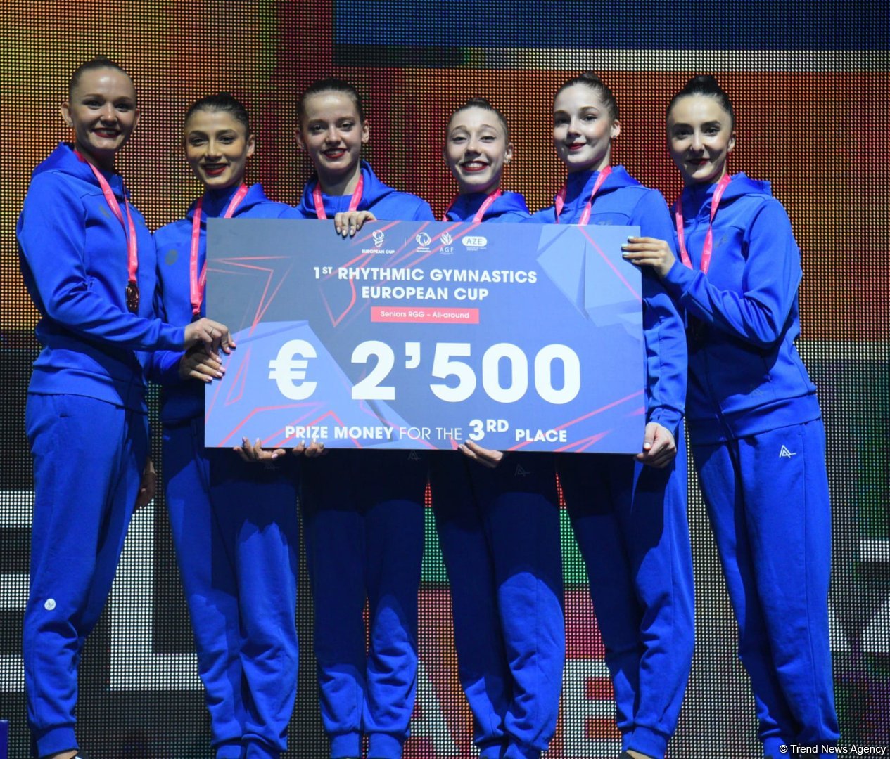 Кубок Европы в Баку: церемония награждения команд в групповых упражнениях (ФОТО)