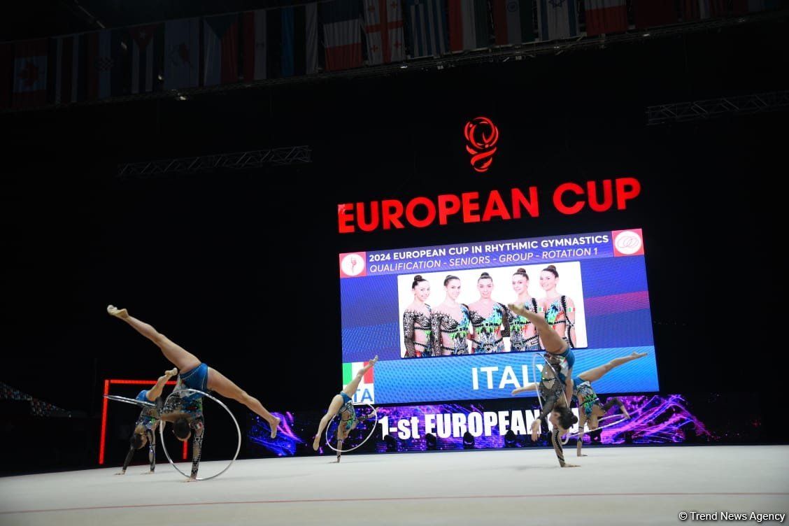 В Баку стартовал второй день соревнований Кубка Европы по художественной гимнастике (ФОТО)