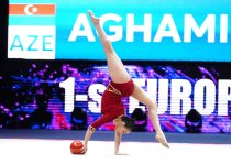 Azerbaijani athletes compete in finals of European Cup in Rhythmic Gymnastics in Baku (PHOTO)